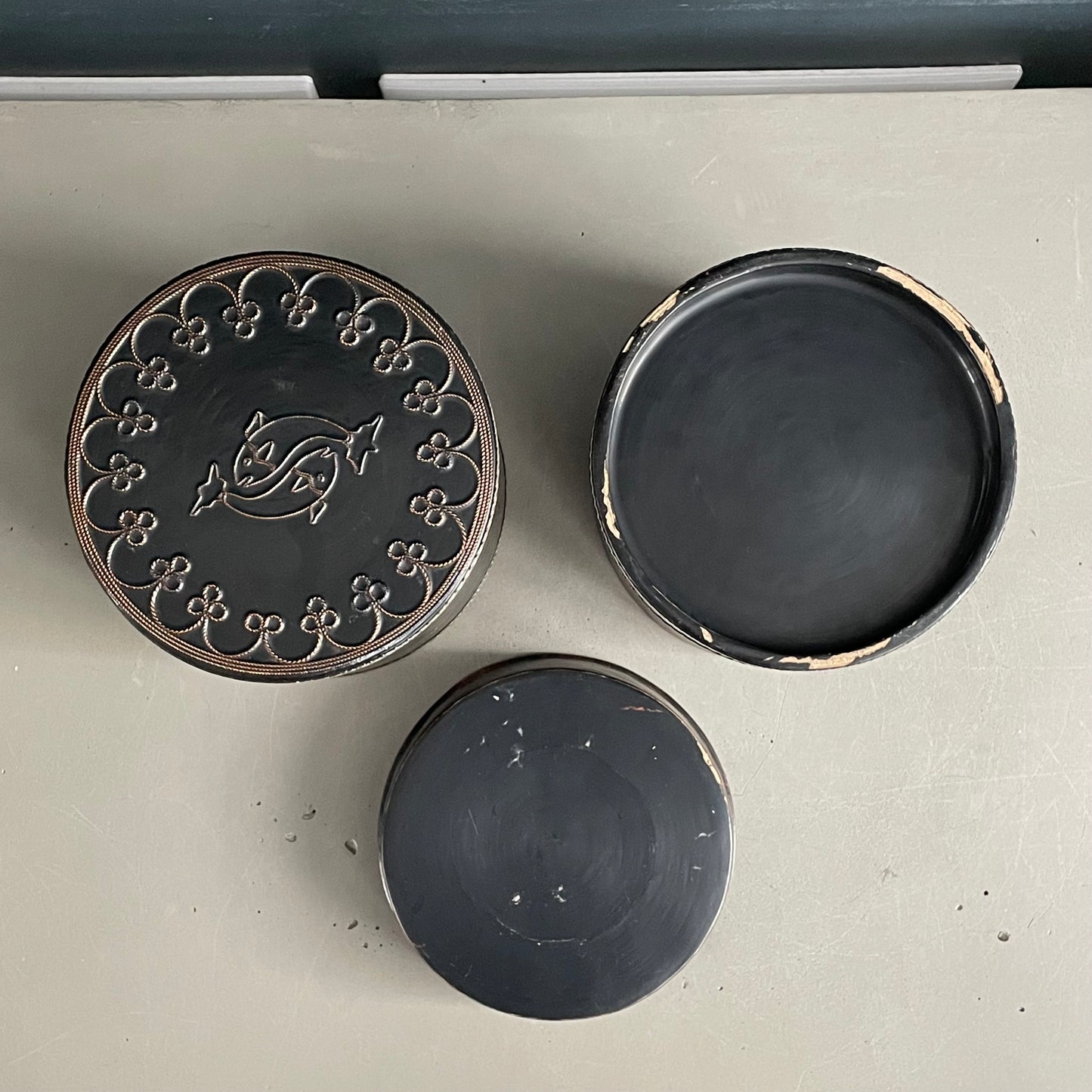 Boîte à compartiments en bambou laqué - Ref 1181