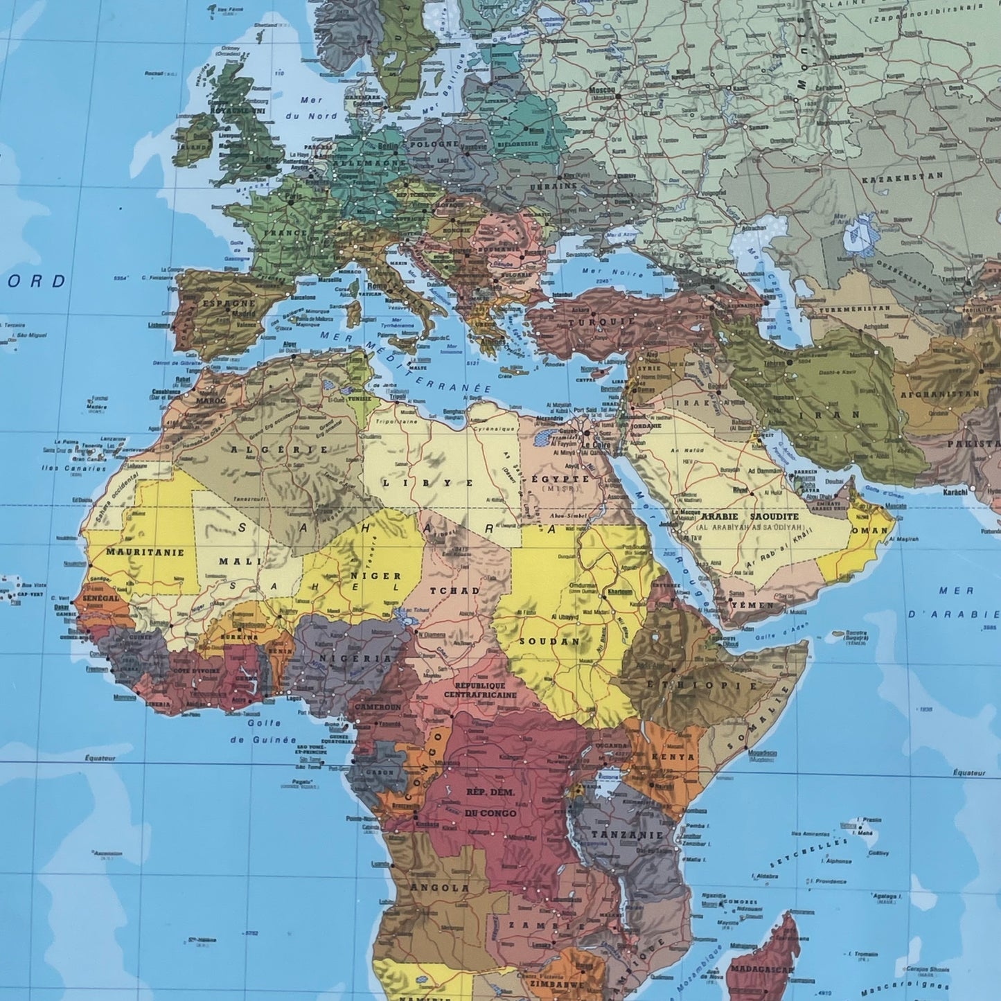 Carte du monde Michelin plastifiée 144x100cm - Ref 949