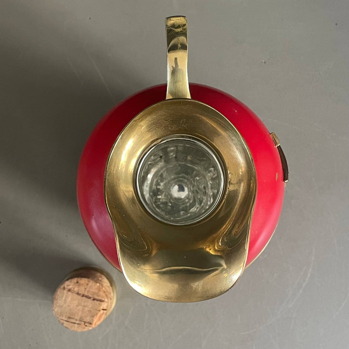 Bouteille isotherme Thermos Aldo Tura pour Cognac Napoléon années 60 - Ref 934