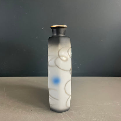 Service à saké en porcelaine – 6 tasses, bouteille et plateau - Ref 1123