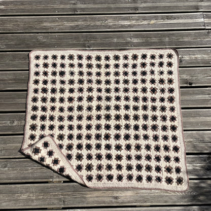 Couverture au crochet en laine 1mx1m - Ref 1093