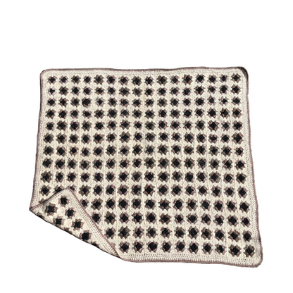 Couverture au crochet en laine 1mx1m - Ref 1093