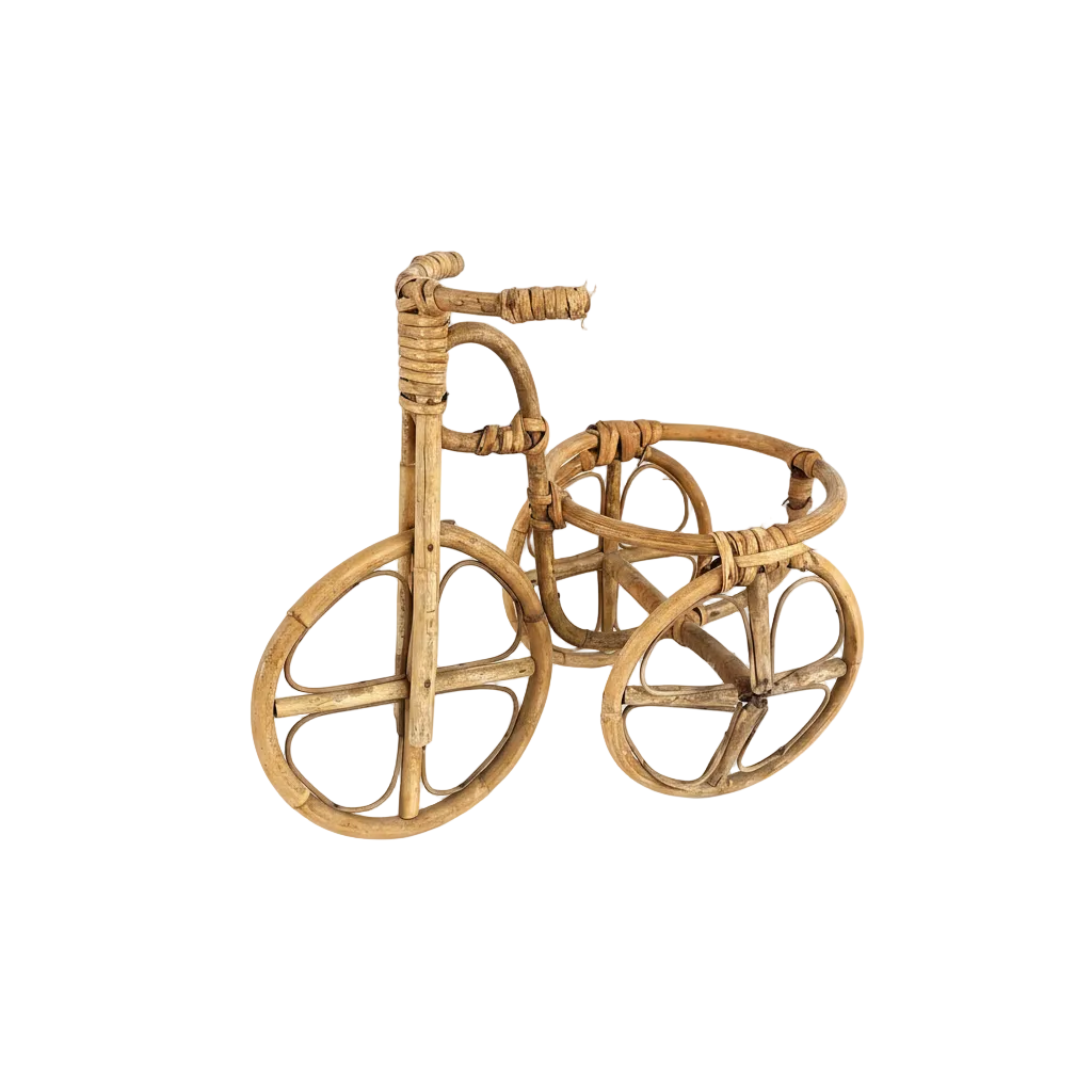 Porte plante tricycle en rotin - Ref 1117