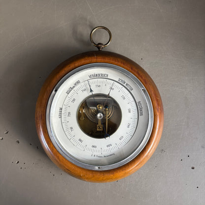 Baromètre anéroïde vintage J.B. Vetter, Strassburg - 20cm - Ref 1373