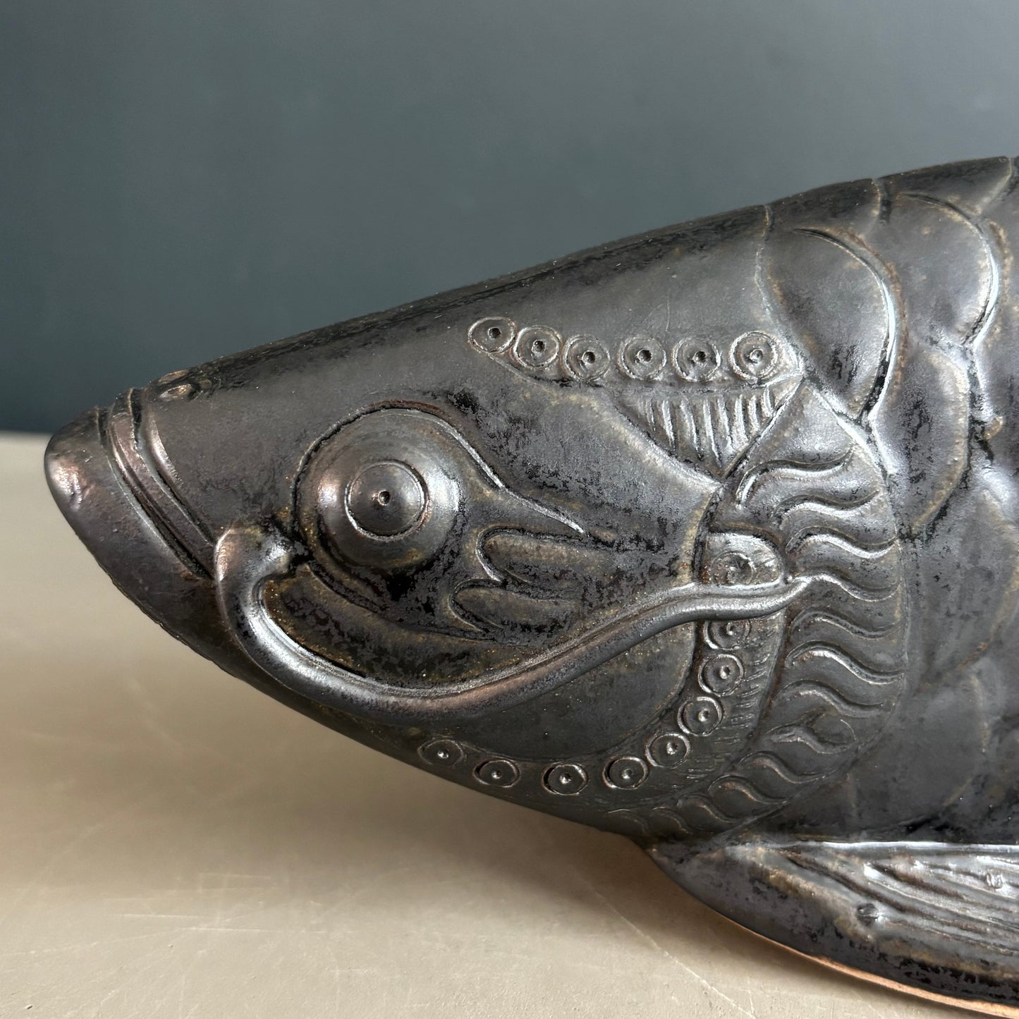 Poisson carpe en céramique - Ref 1344