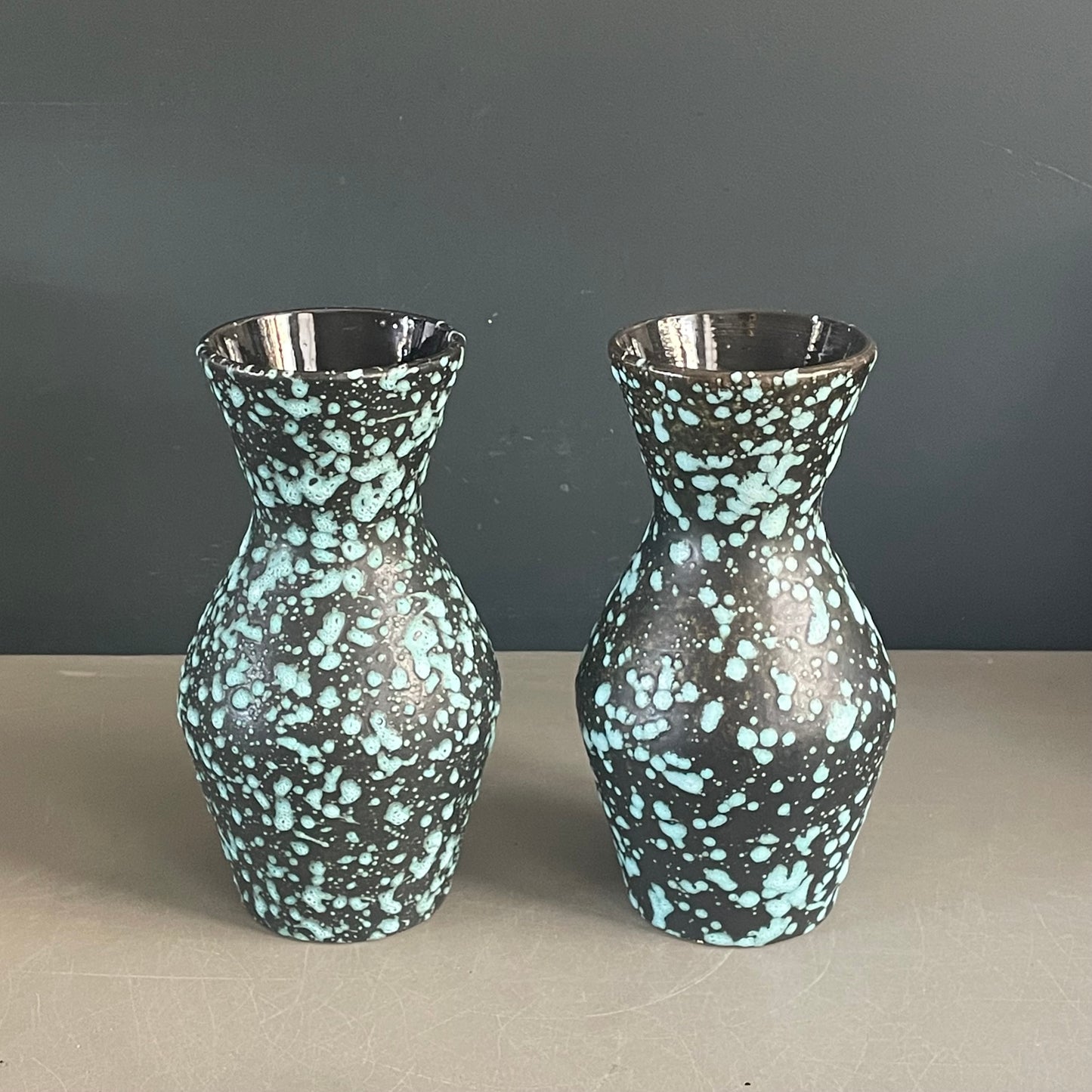 Paire de vases fat lava West Germany - Ref 931