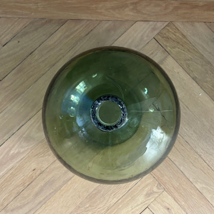 Dame-jeanne ancienne en verre vert - Ref 1307