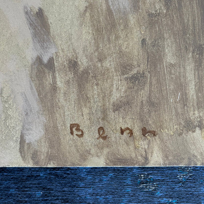 Portrait d’homme à la cravate, signé Benn, 1988 - Ref 1298