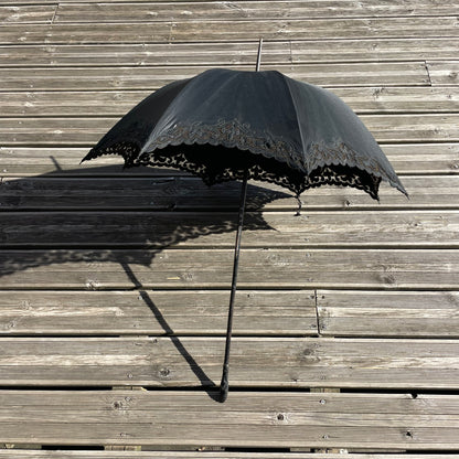 Ombrelle en soie noire 1900 - Ref 1100