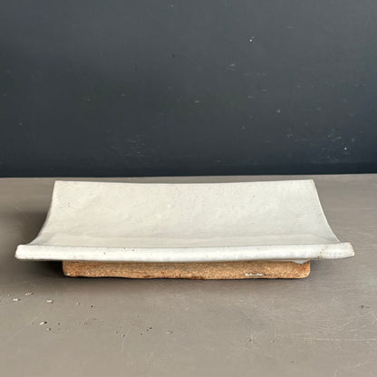 Paire de plats à sushis en céramique artisanale- Wabi-sabi - Ref 1229