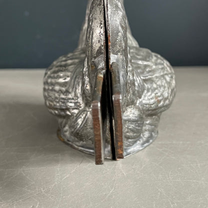 Moule poule en métal étamé ancien - Letang Fils - Modèle 941 - Ref 1171