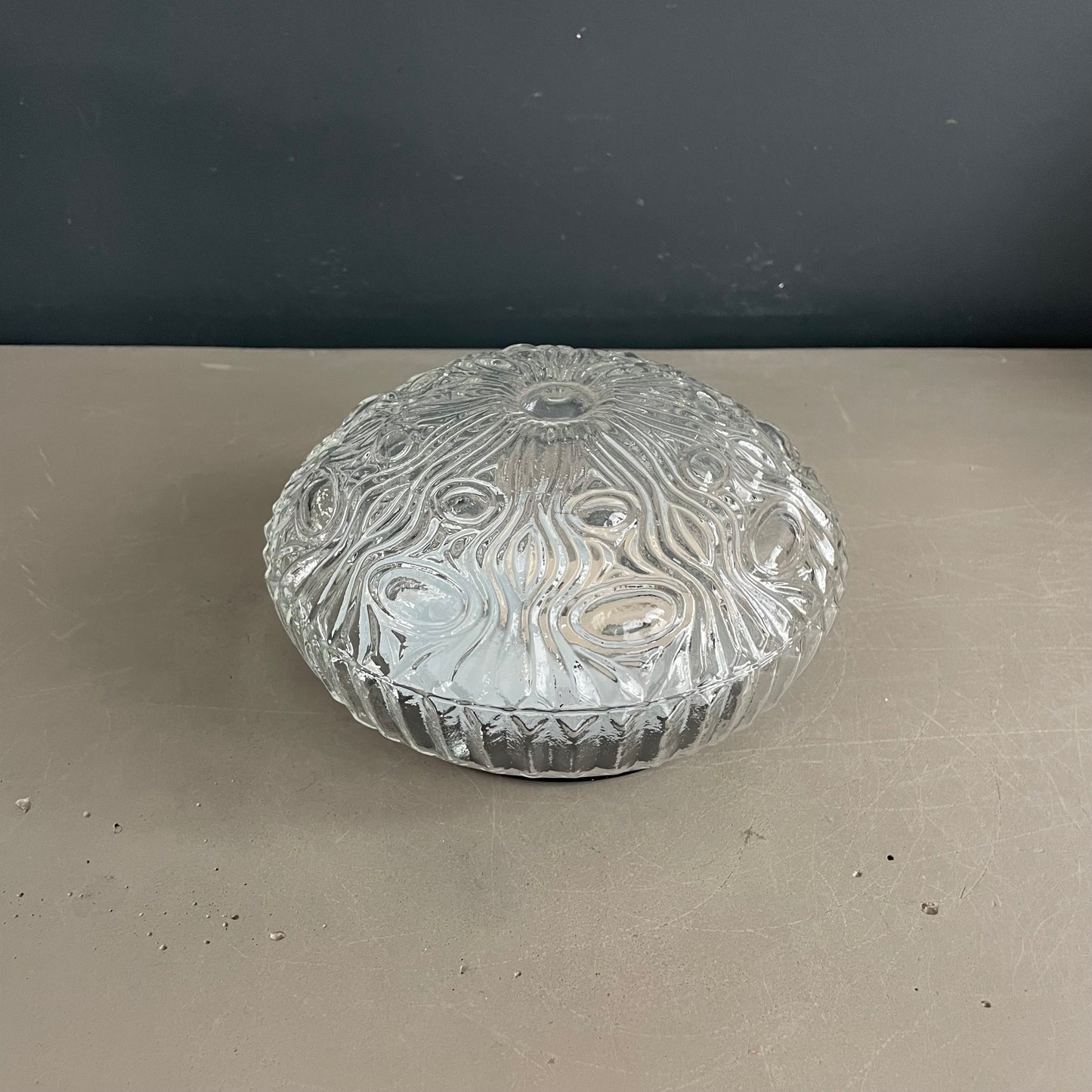 Plafonnier ou applique en verre moulé bombé - Ref 1184