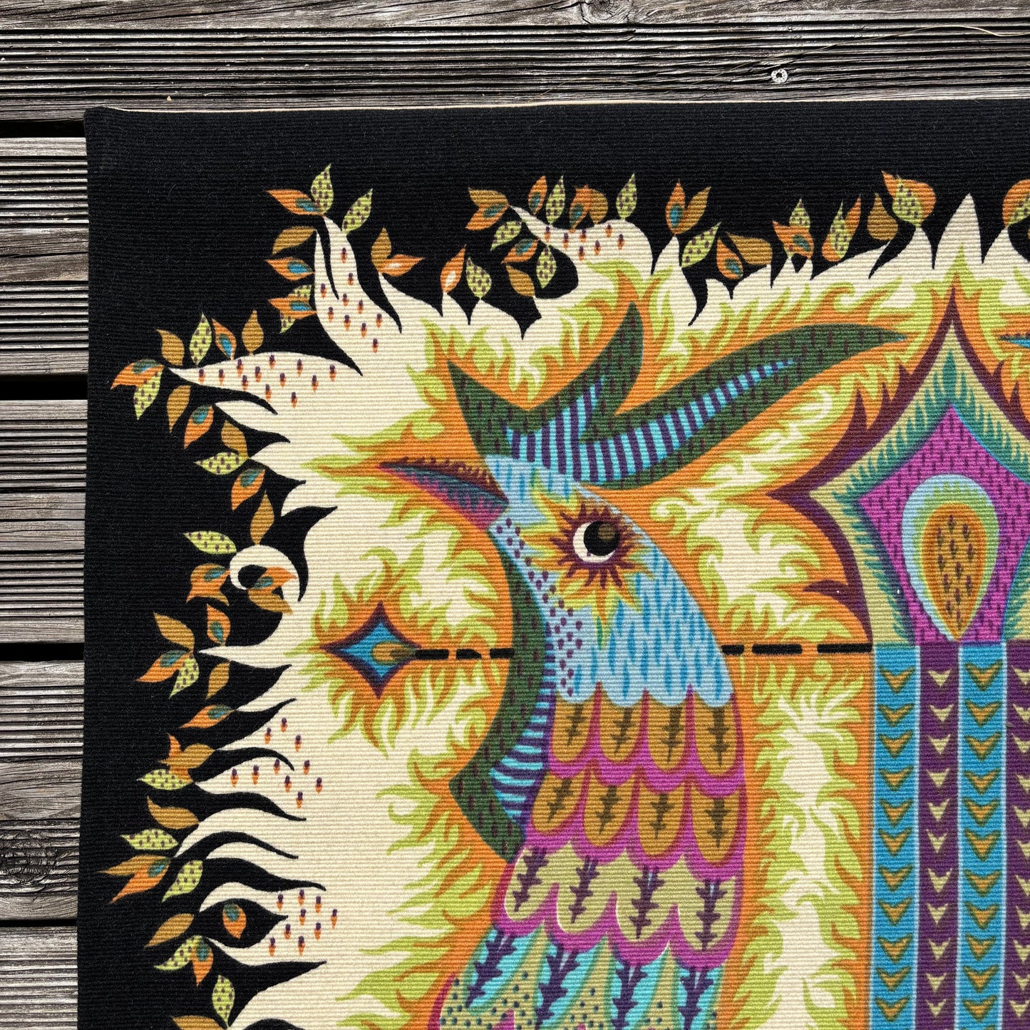 Tapisserie "l’oiseau lyre" de Michèle Ray, n68/100, années 70, Aubusson - Ref 1296