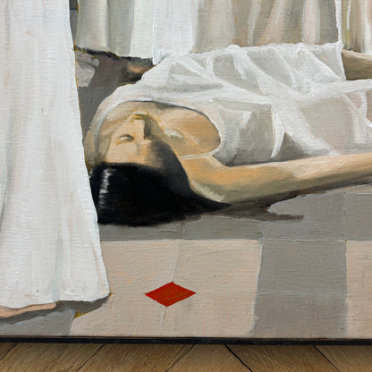 Tableau de Pina Bausch par J Van Hardind - 2003 - Huile sur toile - Ref 1336