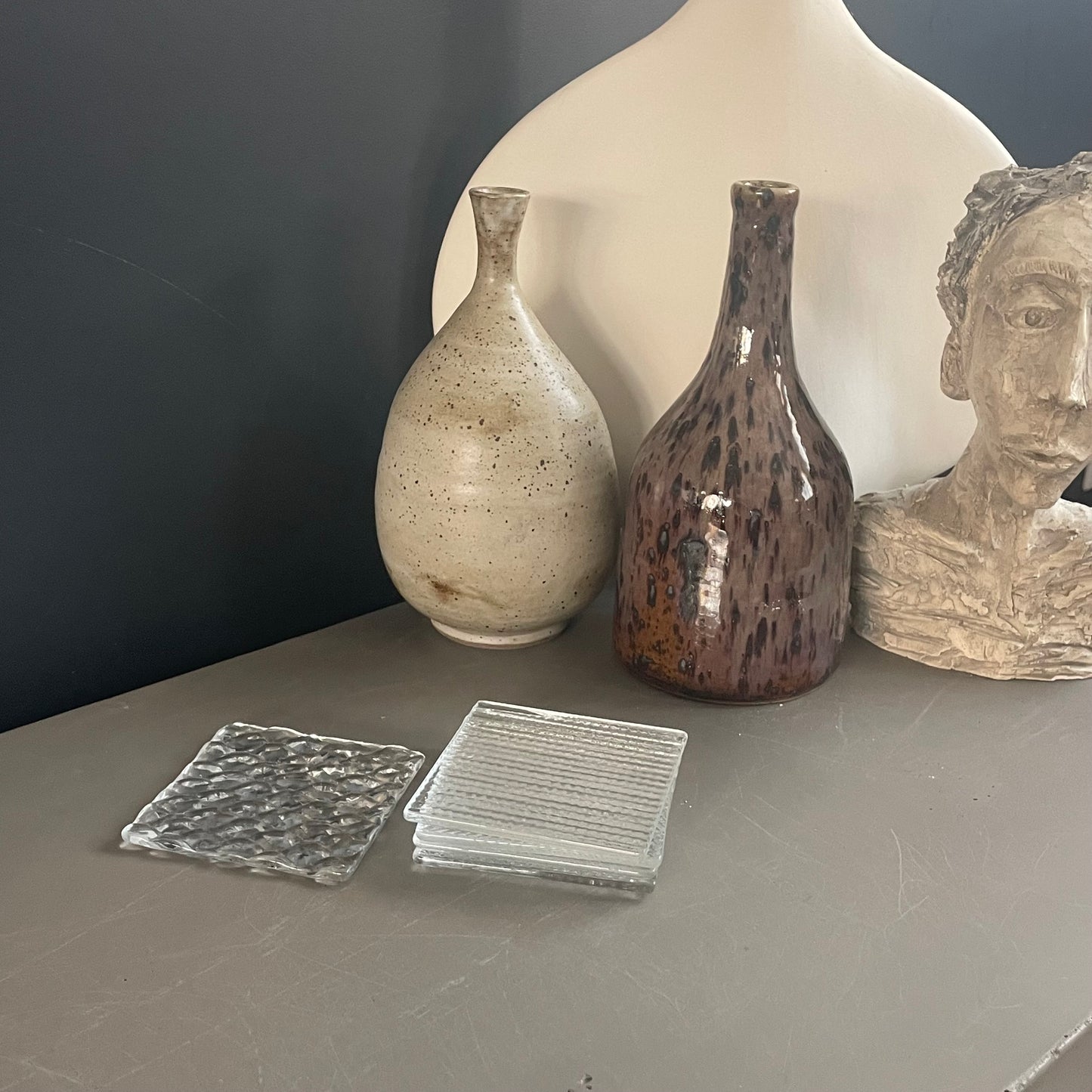 Lot de 5 sous-verres en verre trempé - Ref 1114