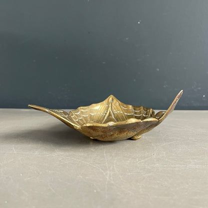 Vide-poche papillon et fleur en laiton signé - Ref 1160