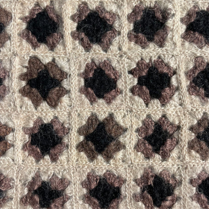 Couverture au crochet en laine 1mx1m - Ref 1093