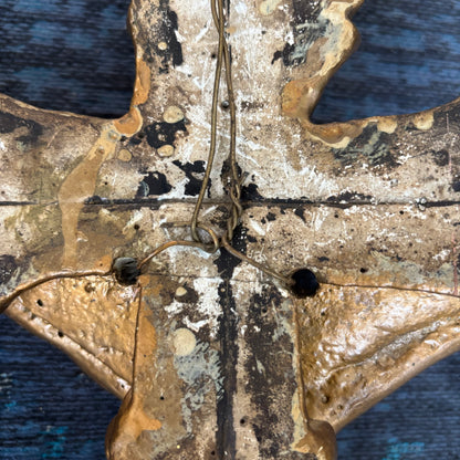 Crucifix doré en céramique - 55cm - Ref 1335