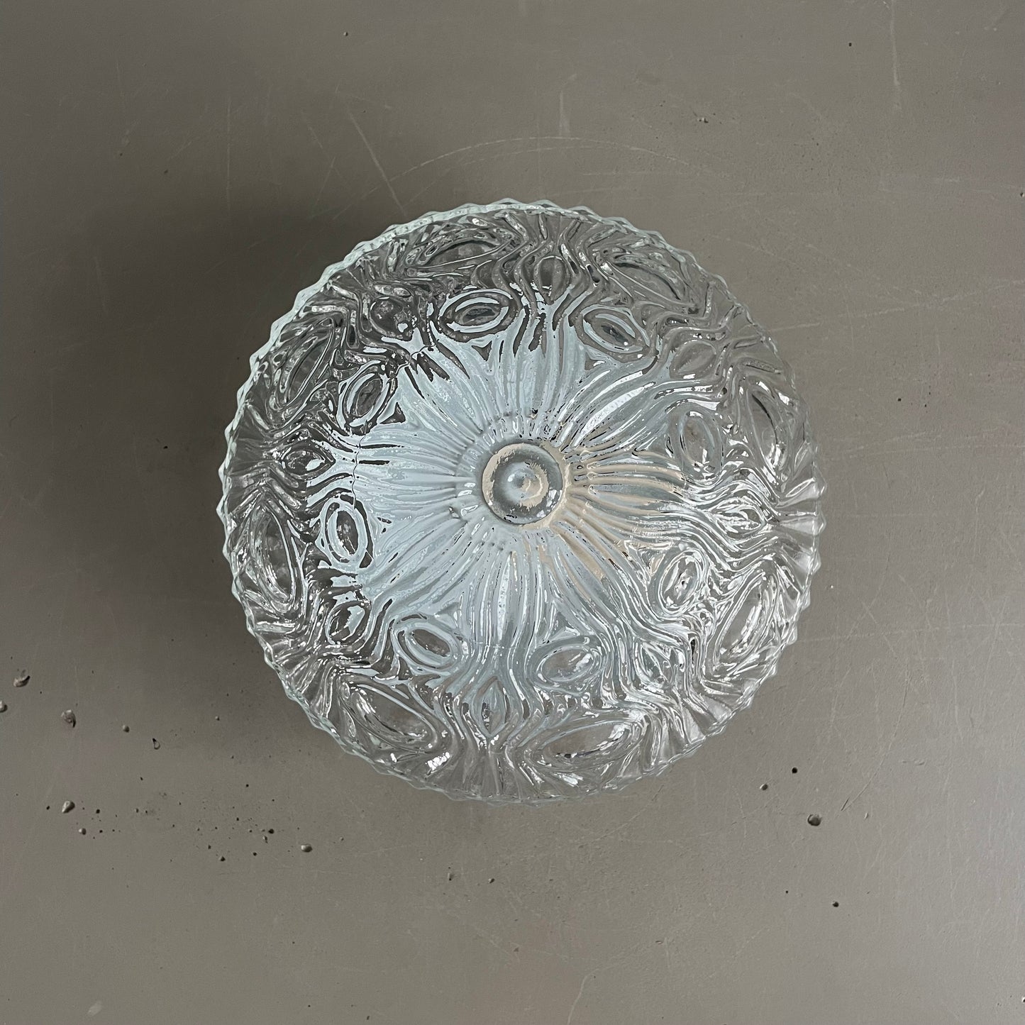 Plafonnier ou applique en verre moulé bombé - Ref 1184