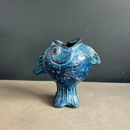 Vase - cendrier poisson en céramique vintage - Ref 1282