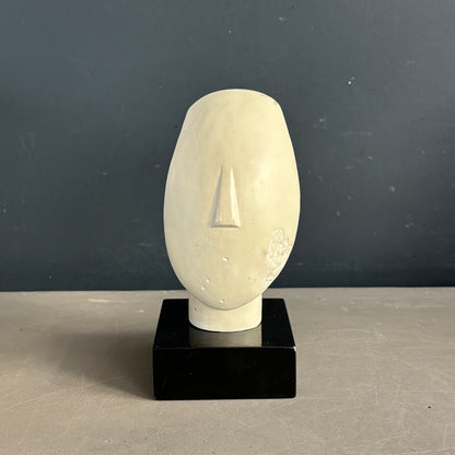 Tête en plâtre - Sculpture sur socle - Ref 1302