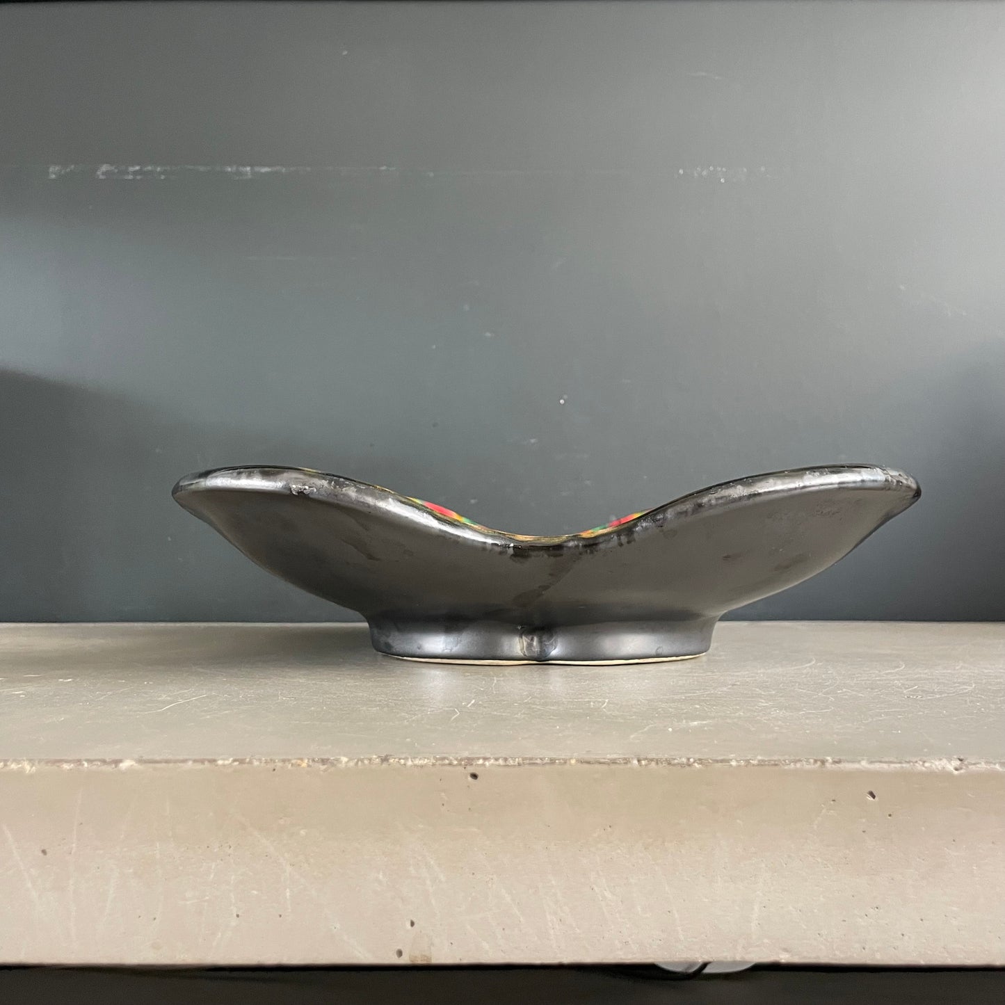 Coupe à fruits années 50 en émail métallisé - Ref 1197