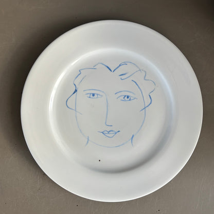 Paire d'assiettes Picasso en porcelaine de Limoges - Ref 1324