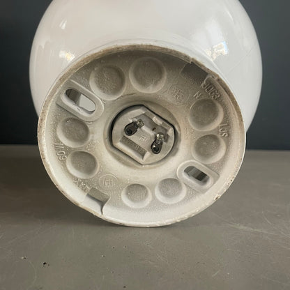 Applique ou plafonnier en porcelaine et verre blanc - Ref 1107