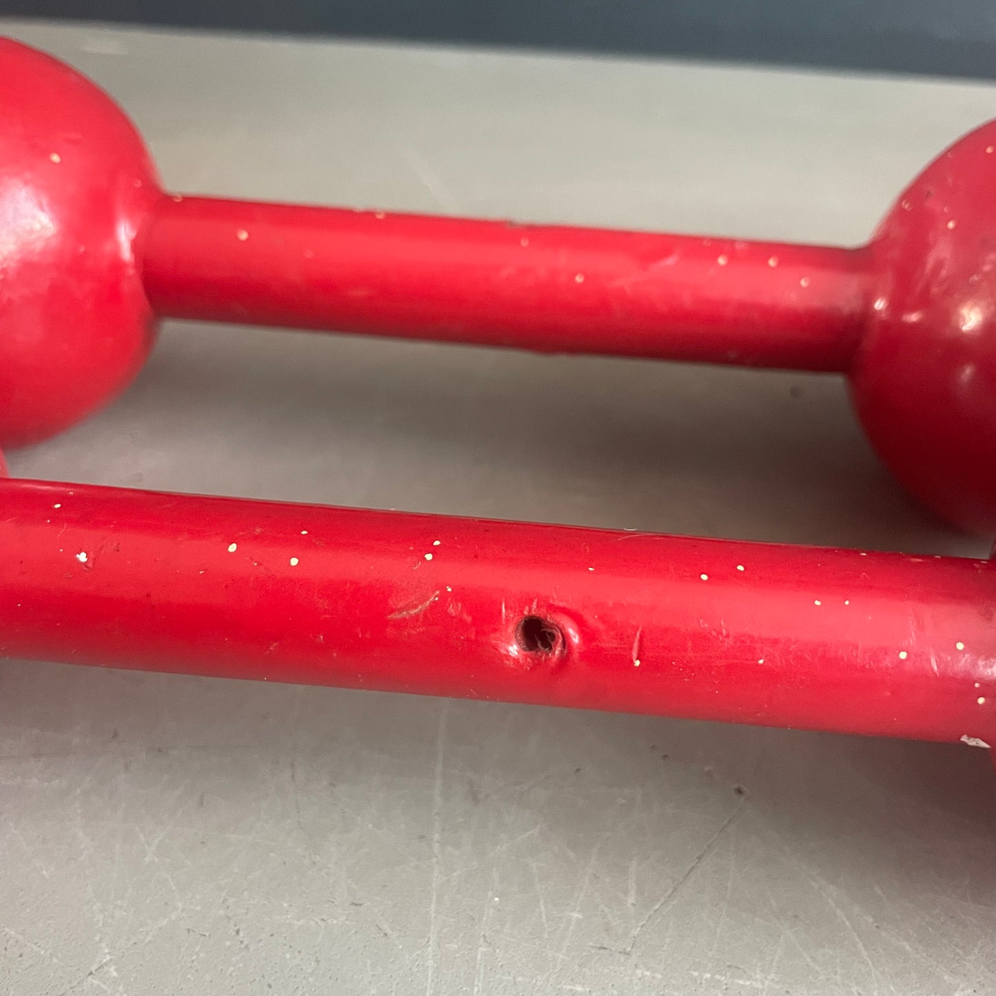 Paire d'haltères rouges en fonte - 2x2kg - Ref 1116