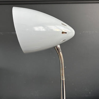 Lampe de bureau vintage Kompernass orientable en métal laqué gris perle - Ref 1270