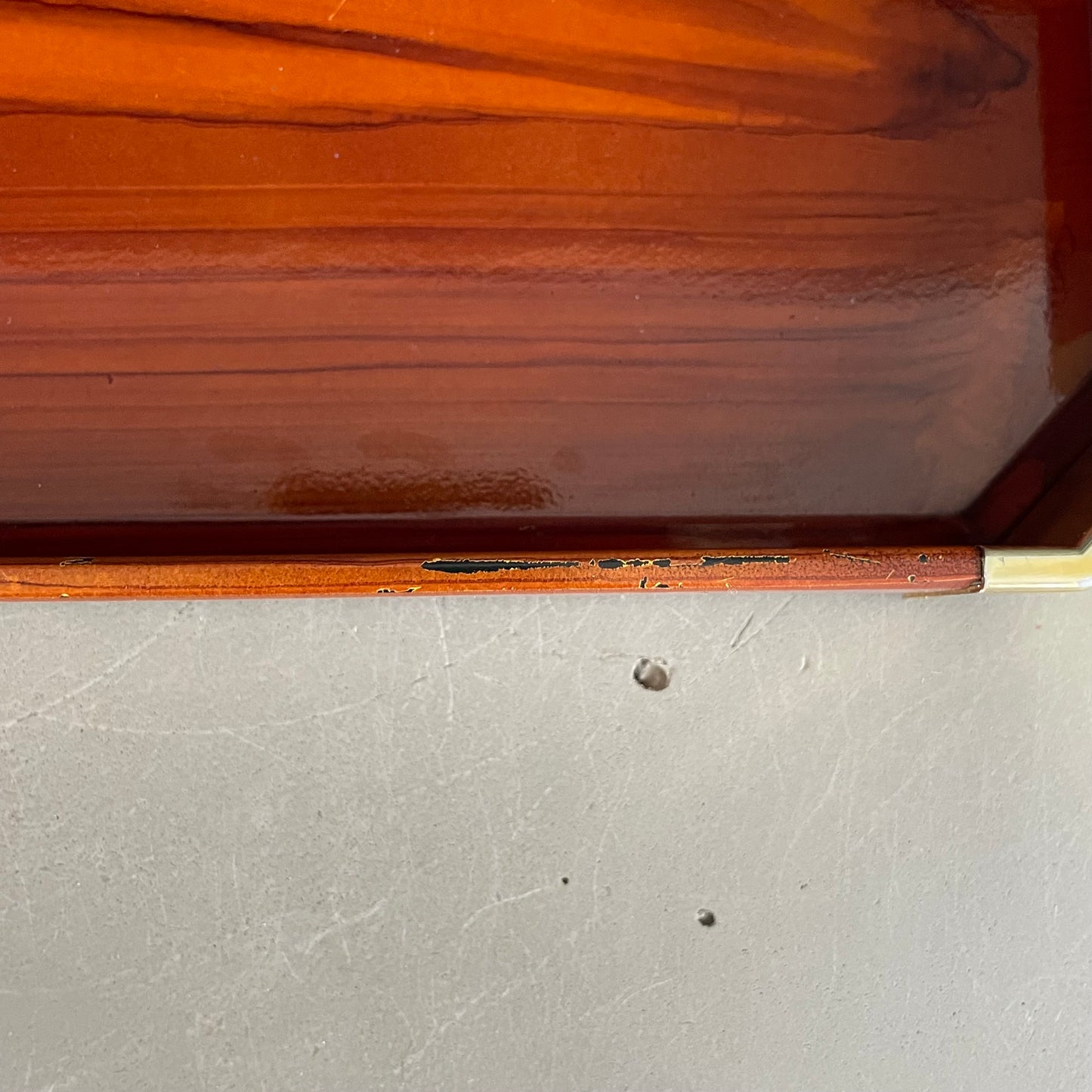 Plateau japonais en plastique façon bois - Ref 1195