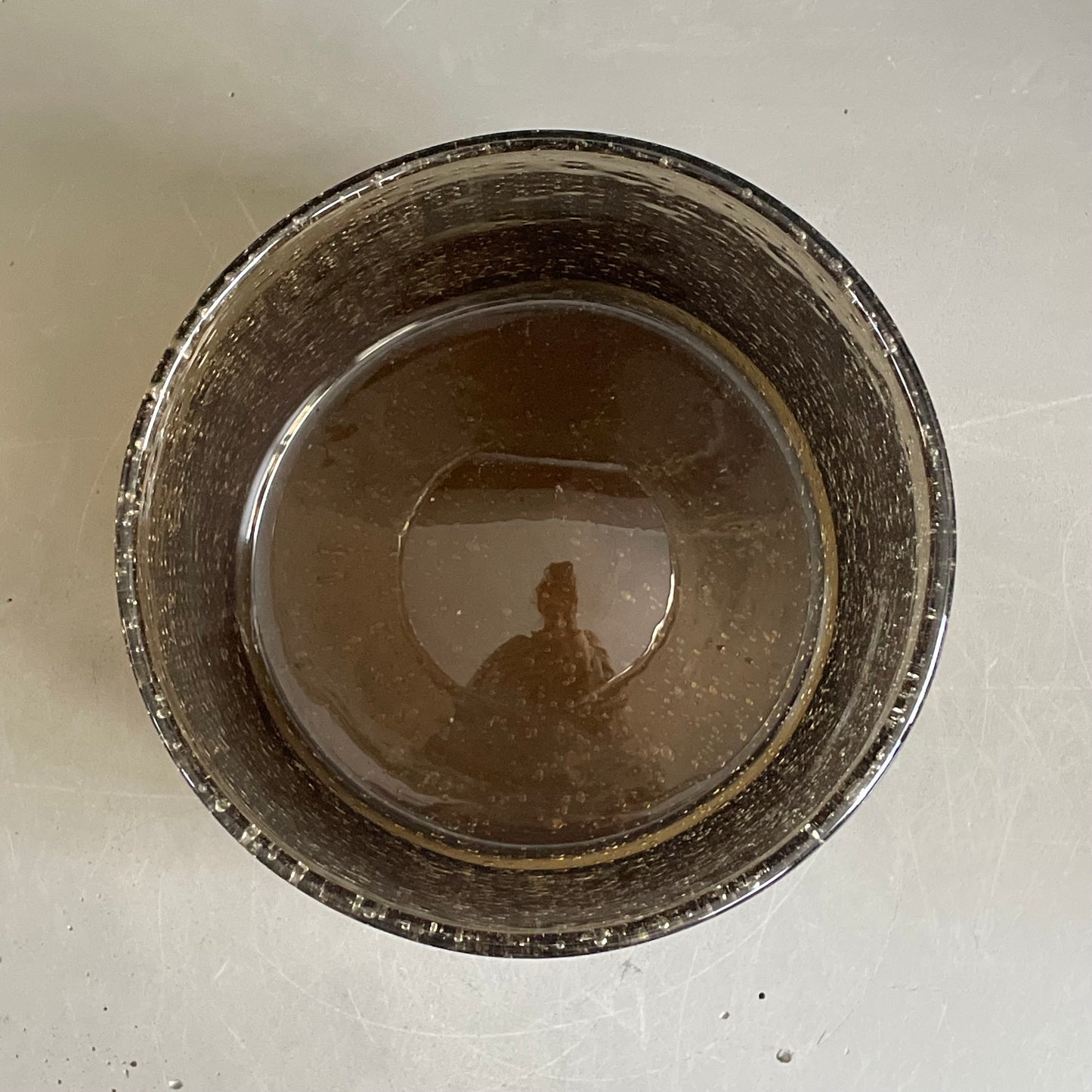 Ensemble en verre bulle fumé Bendor - Ref 1068