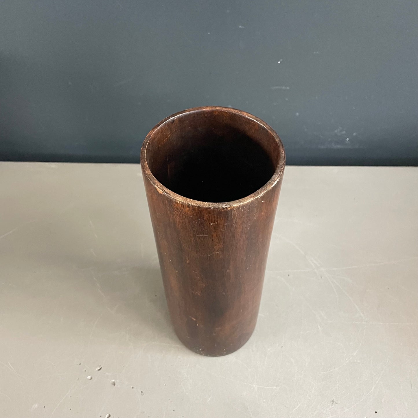 Cache pot en bois vintage - Ref 1088