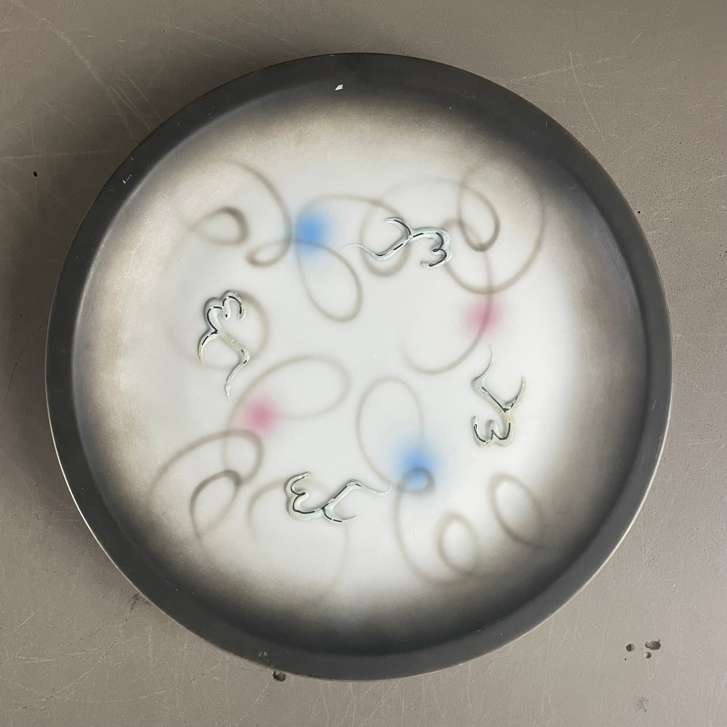 Service à saké en porcelaine – 6 tasses, bouteille et plateau - Ref 1123