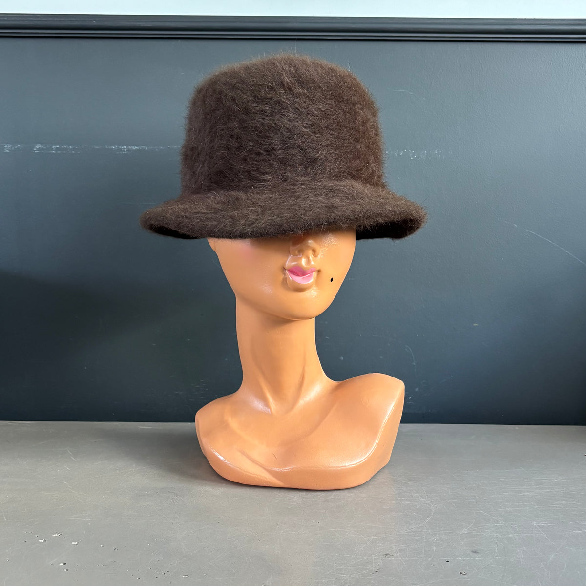 Chapeau en feutre mélusine brun - Taille S - Ref 1382