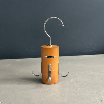 Cintre à ceintures en bois et inox - Ref 1262