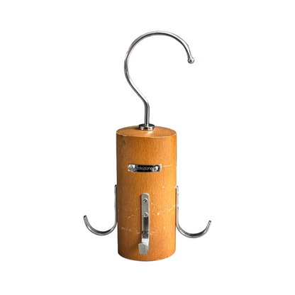 Cintre à ceintures en bois et inox - Ref 1262