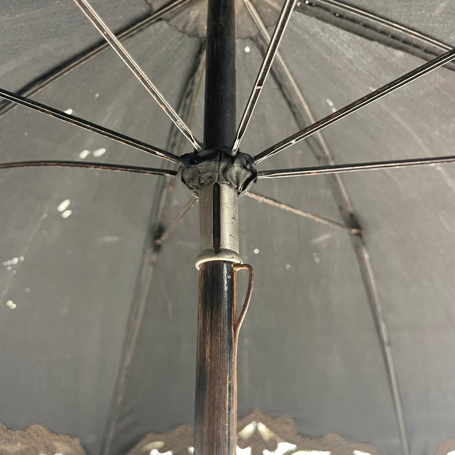 Ombrelle en soie noire 1900 - Ref 1100