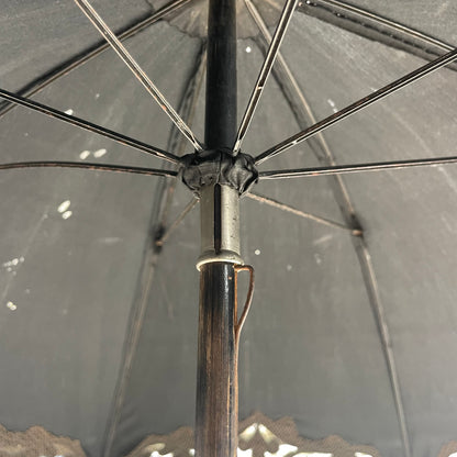 Ombrelle en soie noire 1900 - Ref 1100
