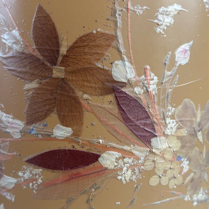 Abat-jour vintage à fleurs séchées - Ref 1230