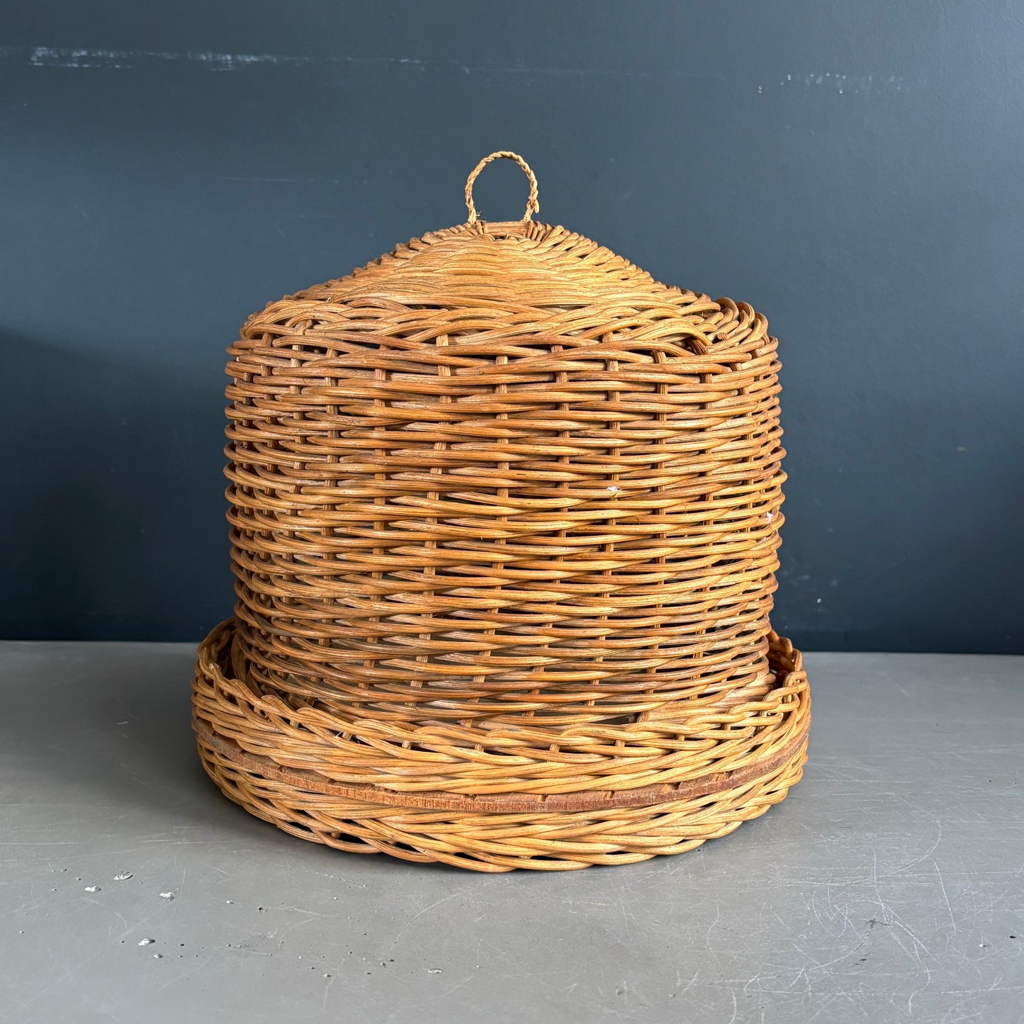 Cloche à fromage en rotin - Ref 1271