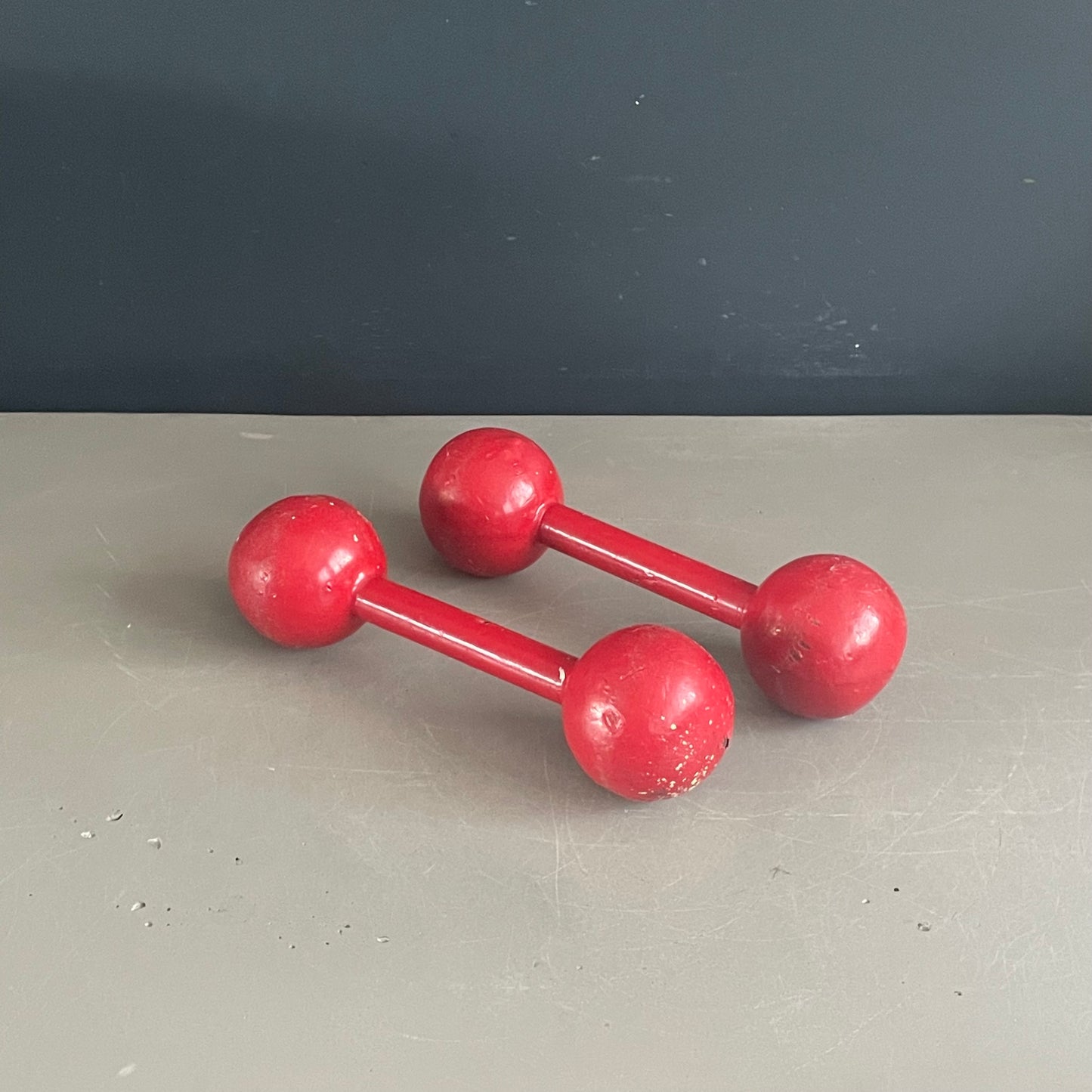 Paire d'haltères rouges en fonte - 2x2kg - Ref 1116