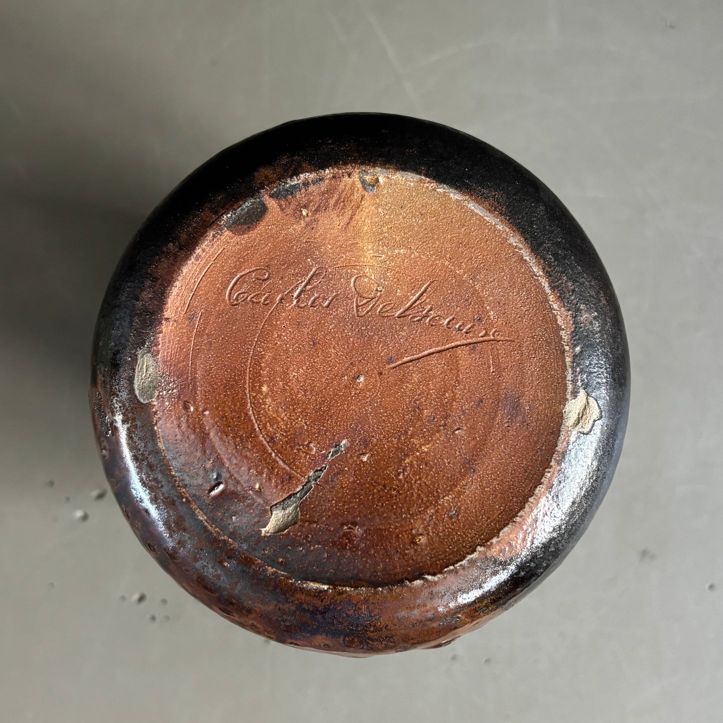 Vase en grès signé Carlos Delsaux – Belgique, vers 1925-1935 - Ref 1226