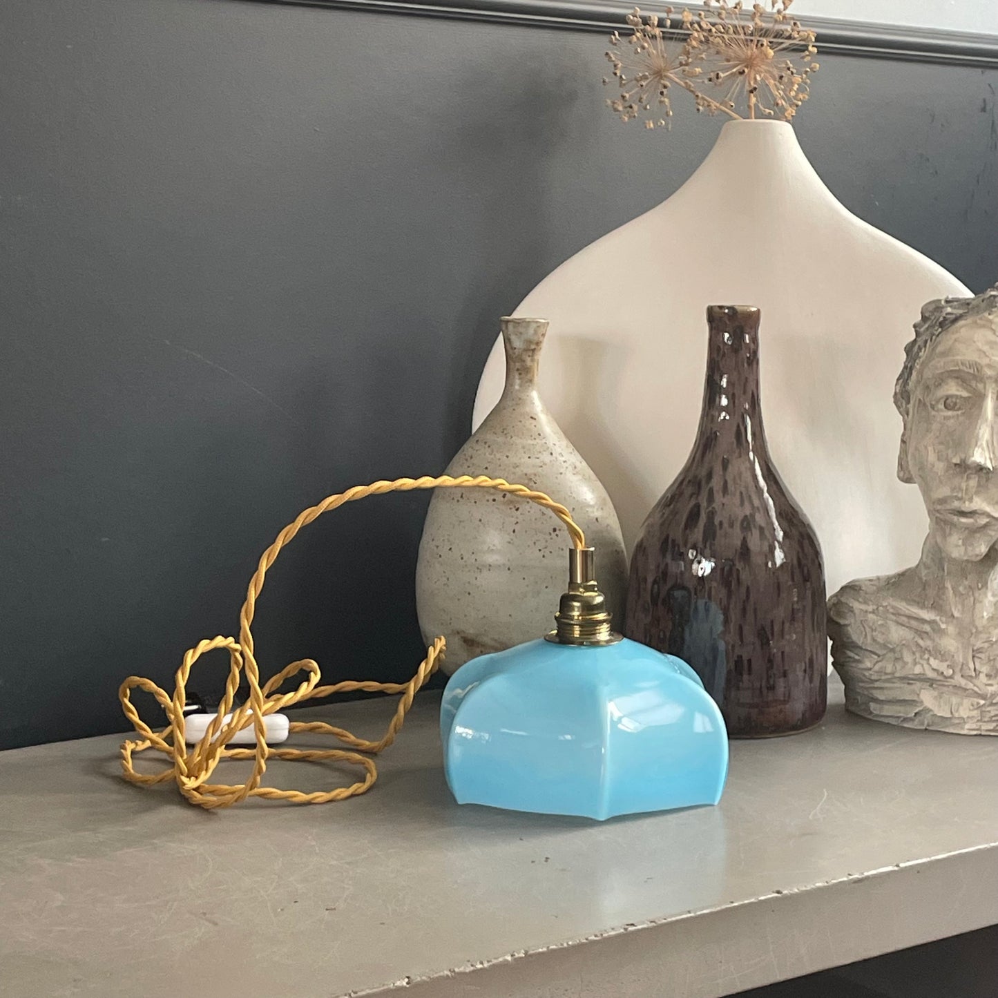 Baladeuse bleue en verre - Ref 1138