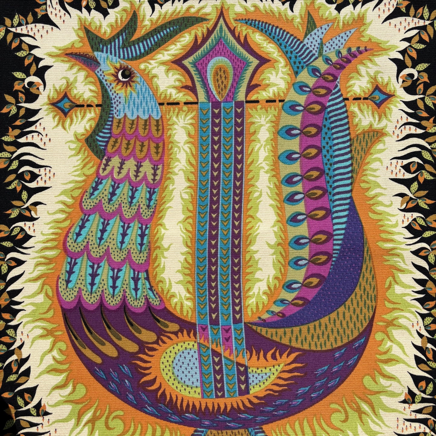 Tapisserie "l’oiseau lyre" de Michèle Ray, n68/100, années 70, Aubusson - Ref 1296