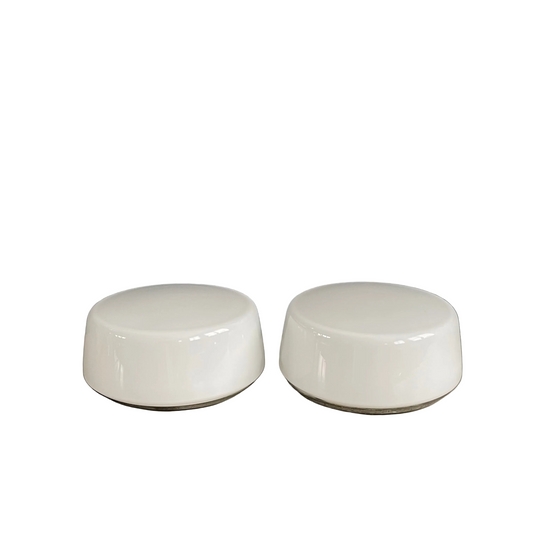 Paire de plafonniers globes en verre blanc - Ref 1175