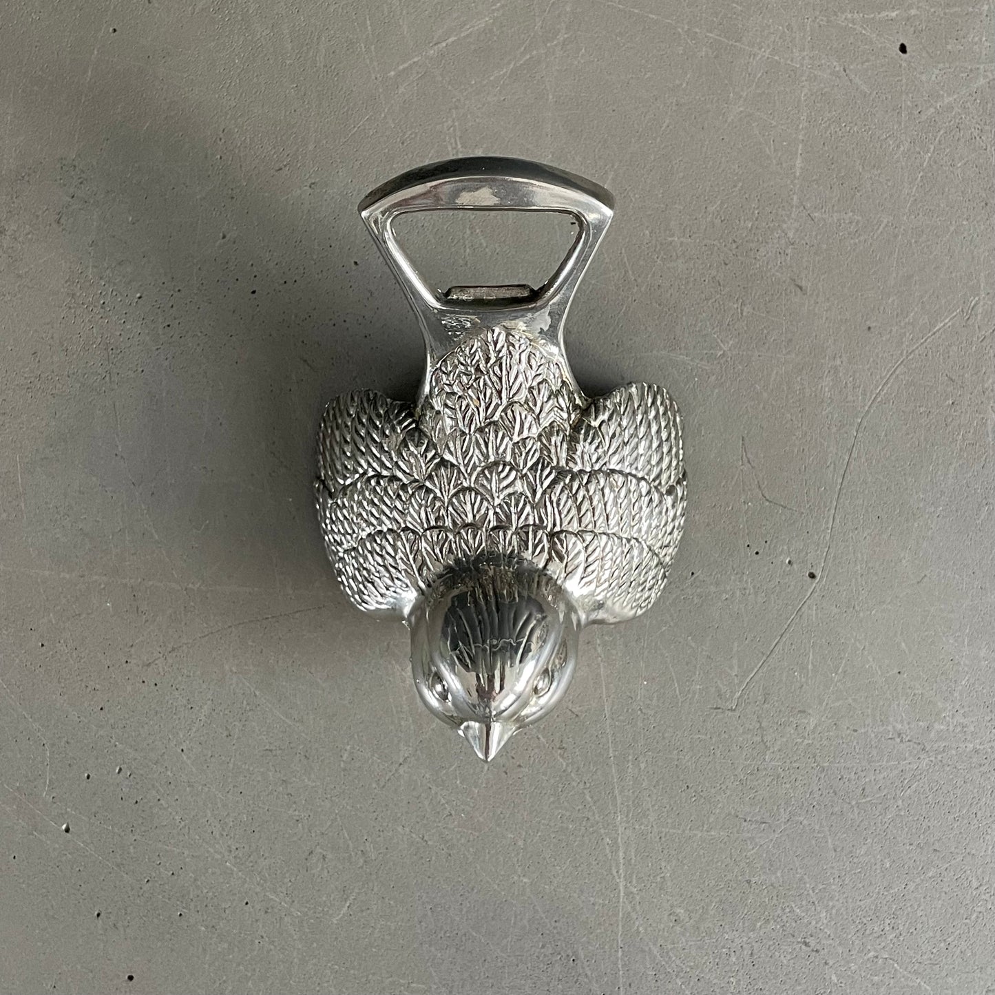 Décapsuleur - Ouvre-bouteille oiseau en métal argenté - Ref 1193