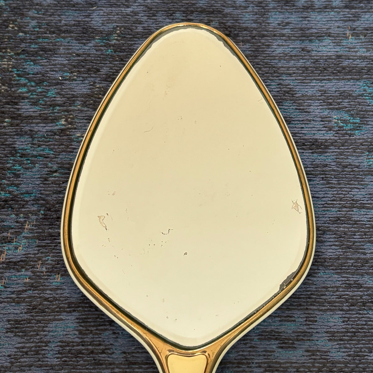 Miroir biseauté - face à main années 50 - Ref 1390
