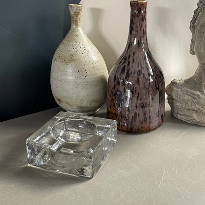 Cendrier en cristal pressé de Sarnen - Ref 1055