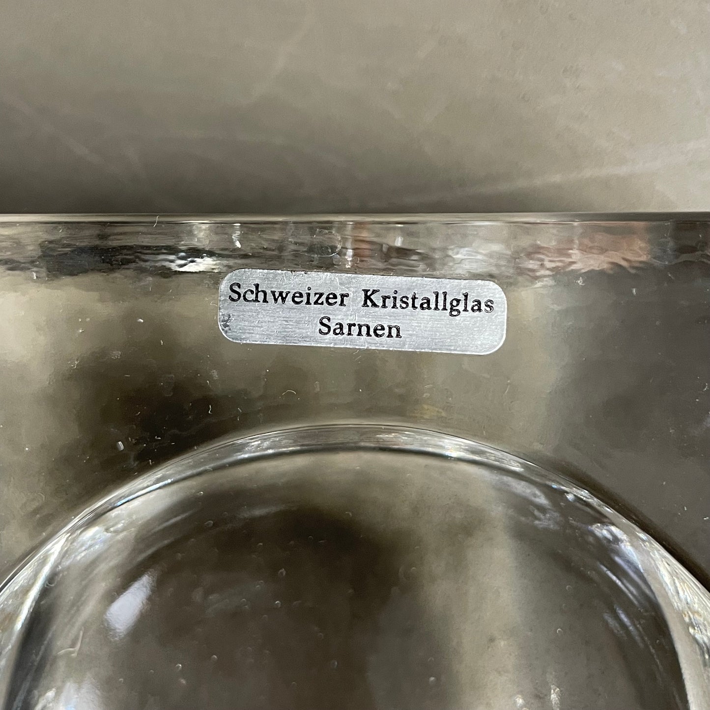 Cendrier en cristal pressé de Sarnen - Ref 1055